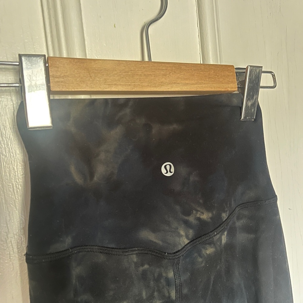 Lululemon Women’s Green/Gray Tie-Dye Leggings - Size 0